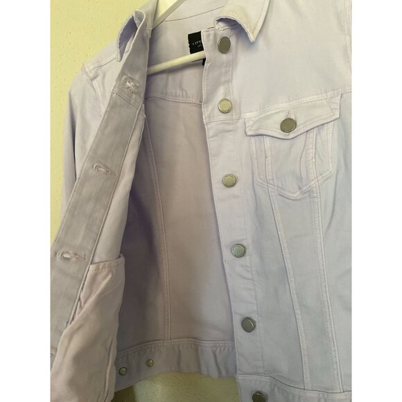 NWT Liverpool Los Angeles Womens Lilac Denim Jacket Size Small - Picture 12 of 13